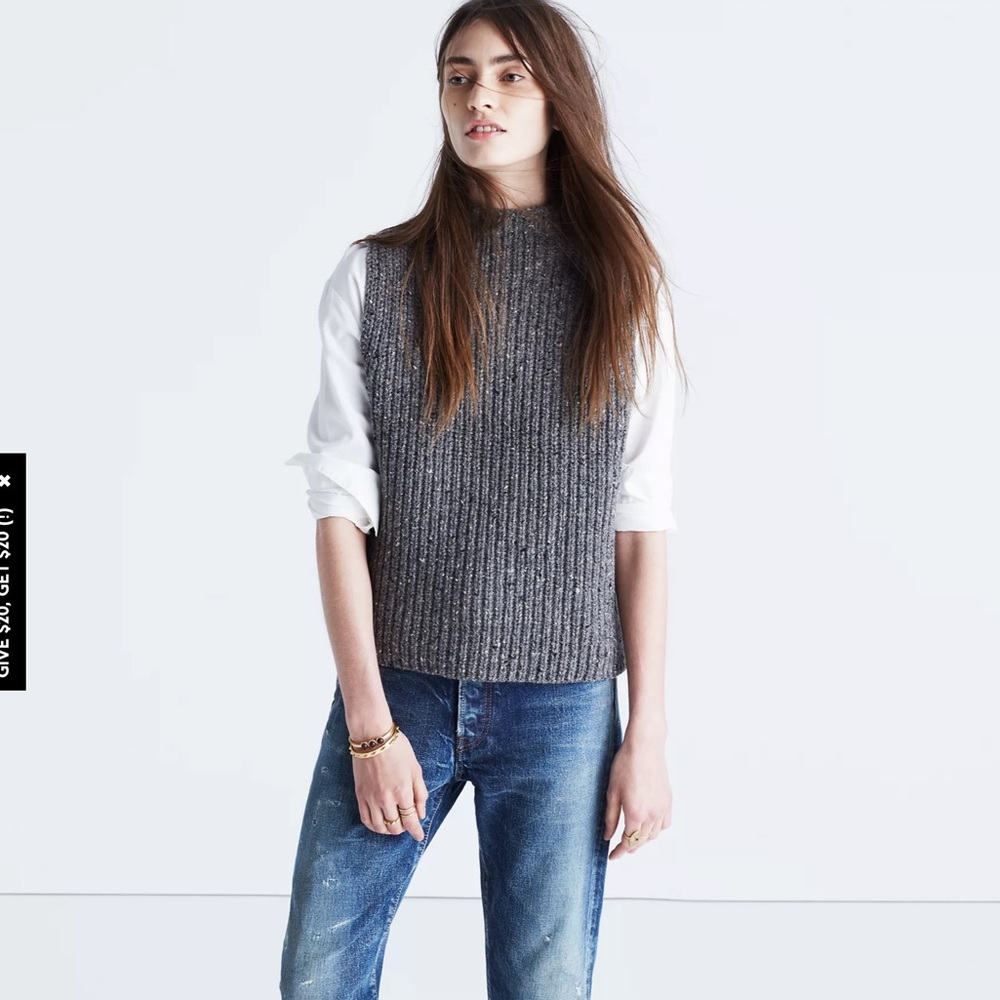 Madewell knit sweater vest / sleeveless sweater